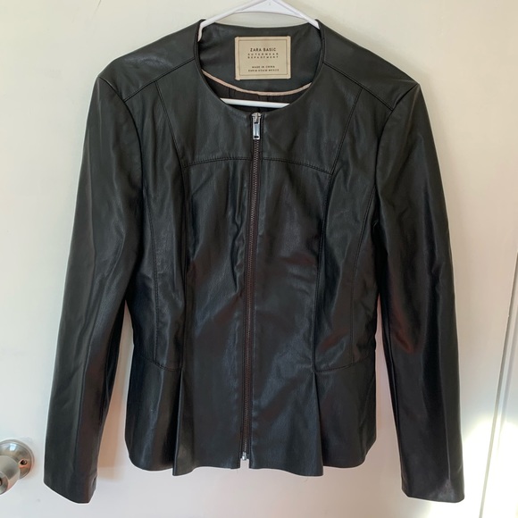 Zara black Leather jacket - Picture 3 of 4